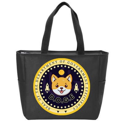 D.O.G.E Department Of Government Efficiency Crypto Cbdc Zip Tote Bag