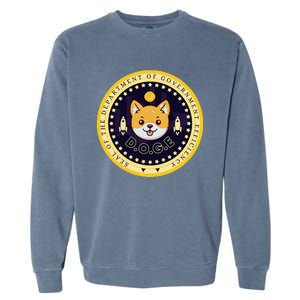 D.O.G.E Department Of Government Efficiency Crypto Cbdc Garment-Dyed Sweatshirt