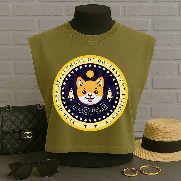 D.O.G.E Department Of Government Efficiency Crypto Cbdc Garment-Dyed Women's Muscle Tee