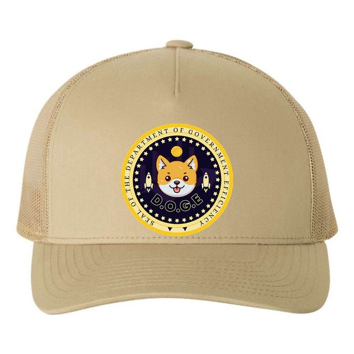 D.O.G.E Department Of Government Efficiency Crypto Cbdc Yupoong Adult 5-Panel Trucker Hat