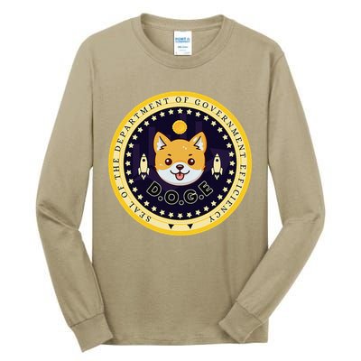 D.O.G.E Department Of Government Efficiency Crypto Cbdc Tall Long Sleeve T-Shirt