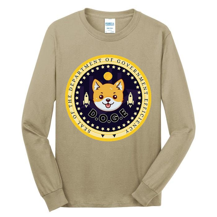 D.O.G.E Department Of Government Efficiency Crypto Cbdc Tall Long Sleeve T-Shirt