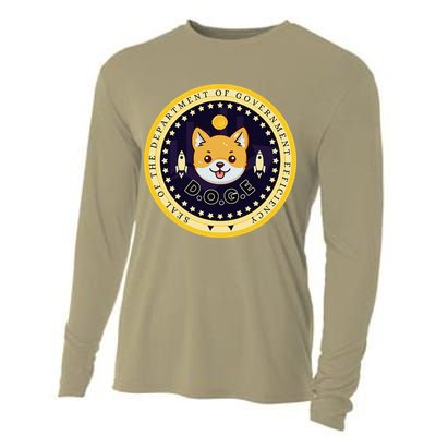 D.O.G.E Department Of Government Efficiency Crypto Cbdc Cooling Performance Long Sleeve Crew
