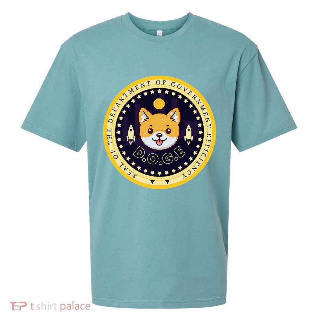 D.O.G.E Department Of Government Efficiency Crypto Cbdc Sueded Cloud Jersey T-Shirt