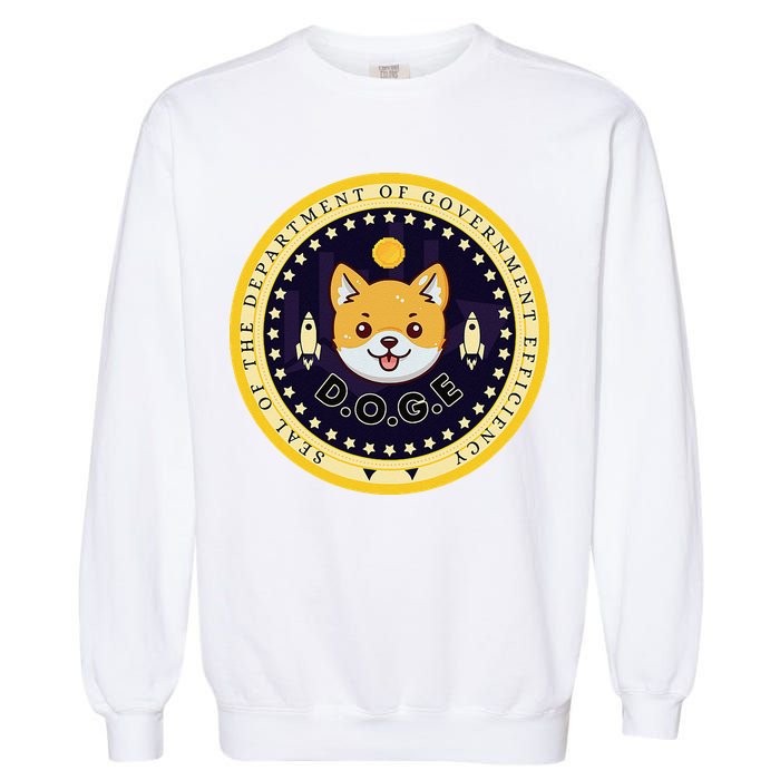 D.O.G.E Department Of Government Efficiency Crypto Cbdc Garment-Dyed Sweatshirt