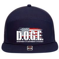 Doge Department Of Government Efficiency D.O.G.E 7 Panel Mesh Trucker Snapback Hat