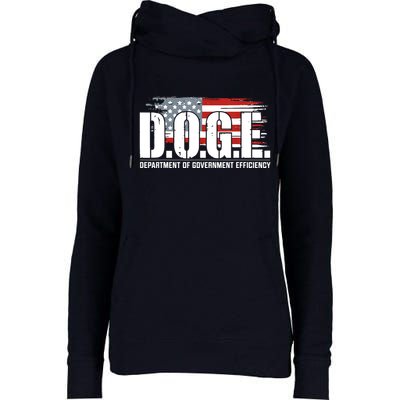 Doge Department Of Government Efficiency D.O.G.E Womens Funnel Neck Pullover Hood