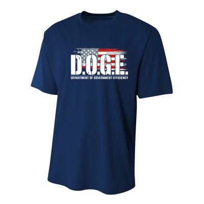 Doge Department Of Government Efficiency D.O.G.E Youth Performance Sprint T-Shirt
