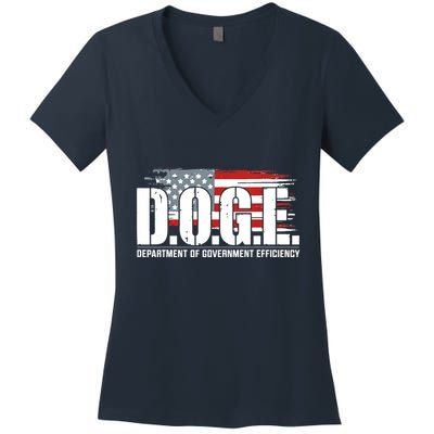 Doge Department Of Government Efficiency D.O.G.E Women's V-Neck T-Shirt