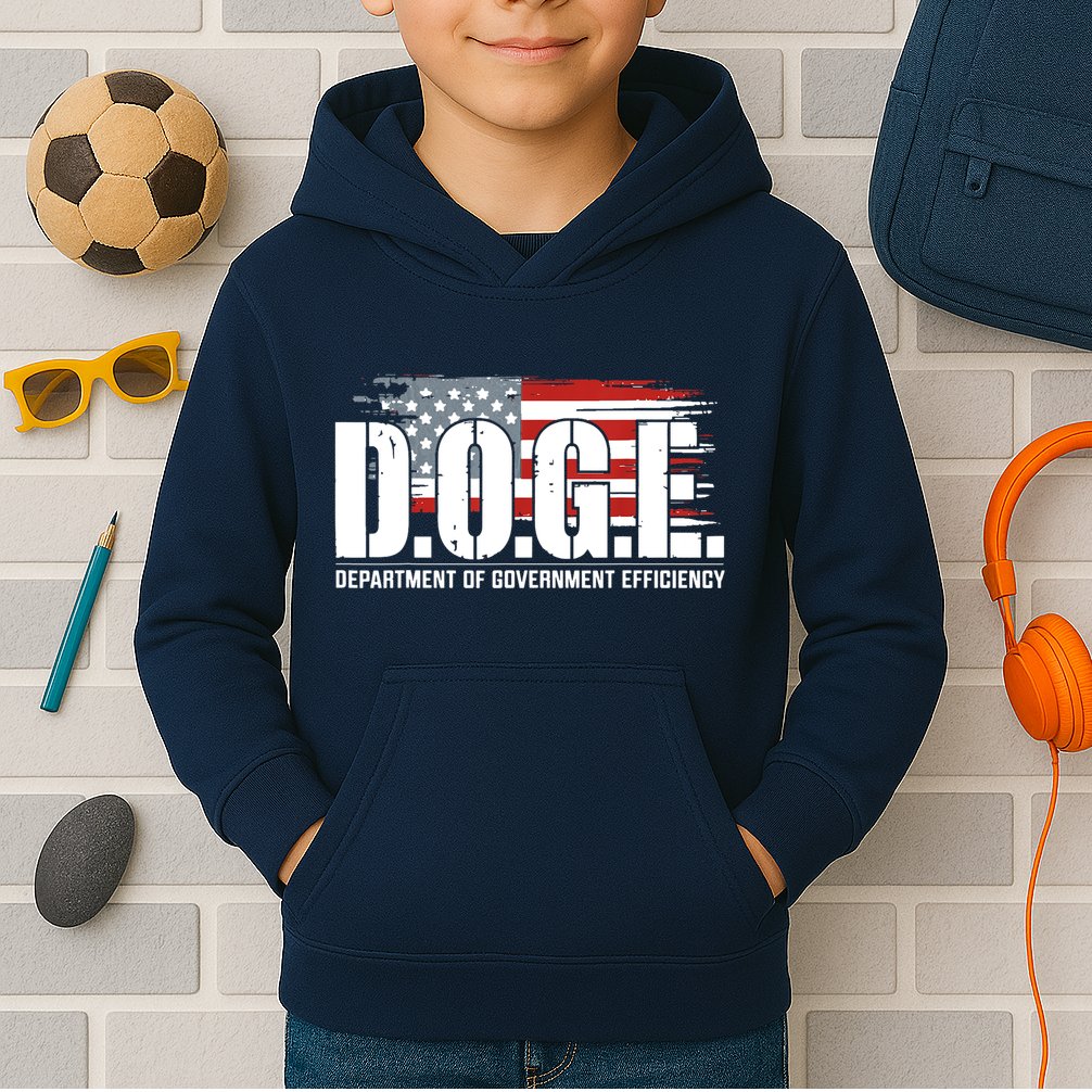 Doge Department Of Government Efficiency D.O.G.E Kids Hoodie