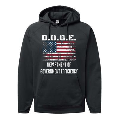 D.O.G.E. Department Of Government Efficiency Satirical Humor Performance Fleece Hoodie