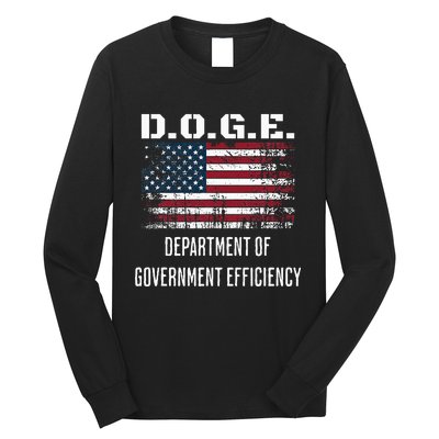 D.O.G.E. Department Of Government Efficiency Satirical Humor Long Sleeve Shirt