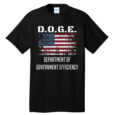 D.O.G.E. Department Of Government Efficiency Satirical Humor Tall T-Shirt