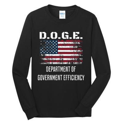 D.O.G.E. Department Of Government Efficiency Satirical Humor Tall Long Sleeve T-Shirt