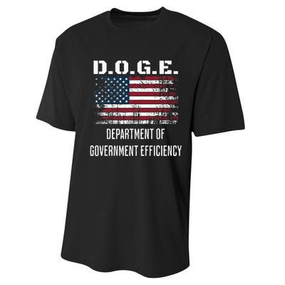 D.O.G.E. Department Of Government Efficiency Satirical Humor Performance Sprint T-Shirt