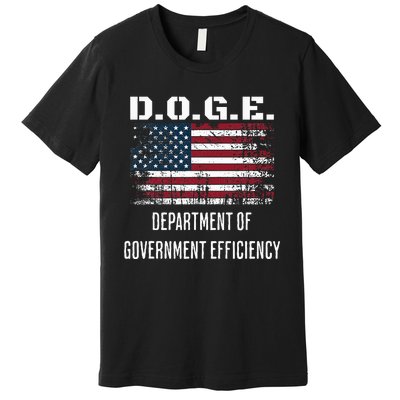 D.O.G.E. Department Of Government Efficiency Satirical Humor Premium T-Shirt