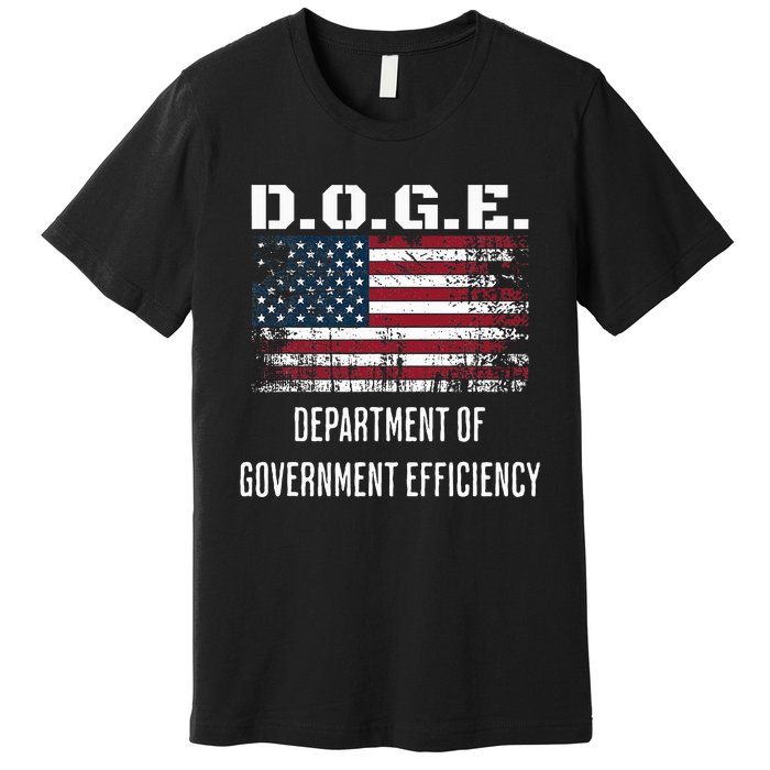 D.O.G.E. Department Of Government Efficiency Satirical Humor Premium T-Shirt