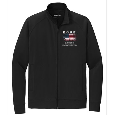 D.O.G.E. Department Of Government Efficiency Satirical Humor Stretch Full-Zip Cadet Jacket