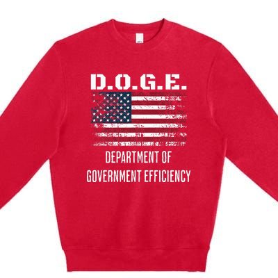 D.O.G.E. Department Of Government Efficiency Satirical Humor Premium Crewneck Sweatshirt