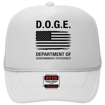 Doge Department Of Government Efficiency High Crown Mesh Back Trucker Hat