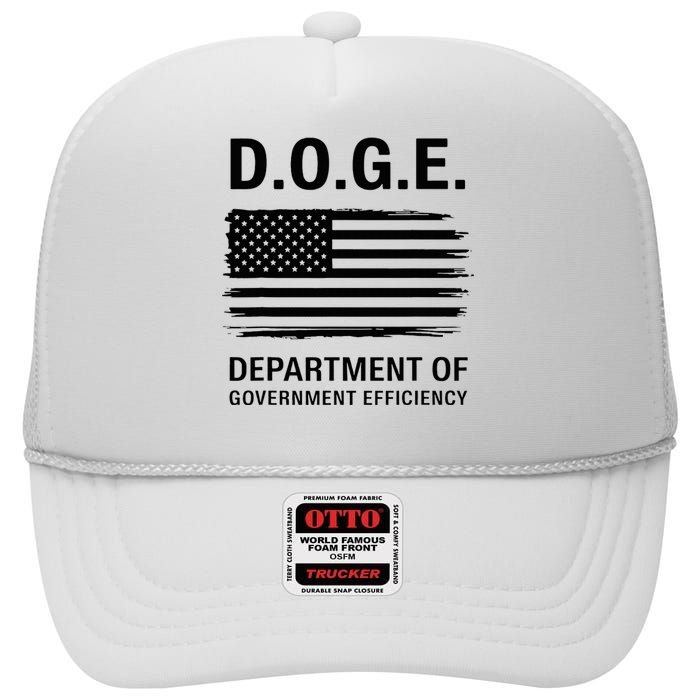 Doge Department Of Government Efficiency High Crown Mesh Back Trucker Hat