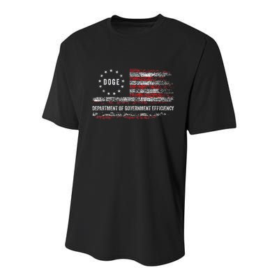Doge Department Of Government Efficiency D.O.G.E Youth Performance Sprint T-Shirt