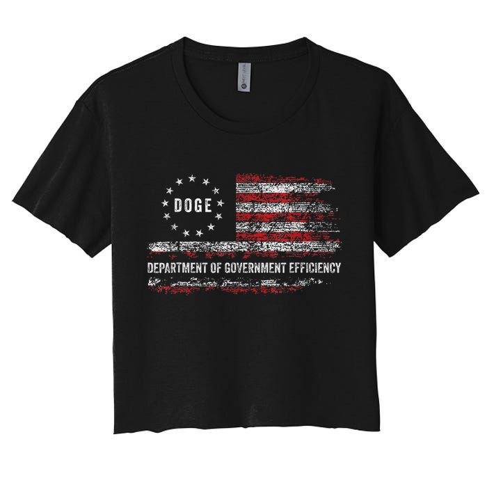 Doge Department Of Government Efficiency D.O.G.E Women's Crop Top Tee