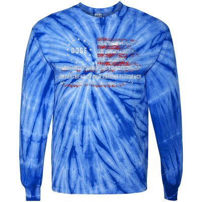 Doge Department Of Government Efficiency D.O.G.E Tie-Dye Long Sleeve Shirt