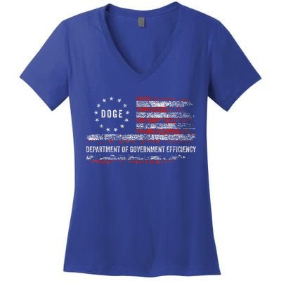 Doge Department Of Government Efficiency D.O.G.E Women's V-Neck T-Shirt