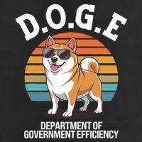 Doge Department Of Government Efficiency Cute Shiba Inu Dog 7 Panel Mesh Trucker Snapback Hat