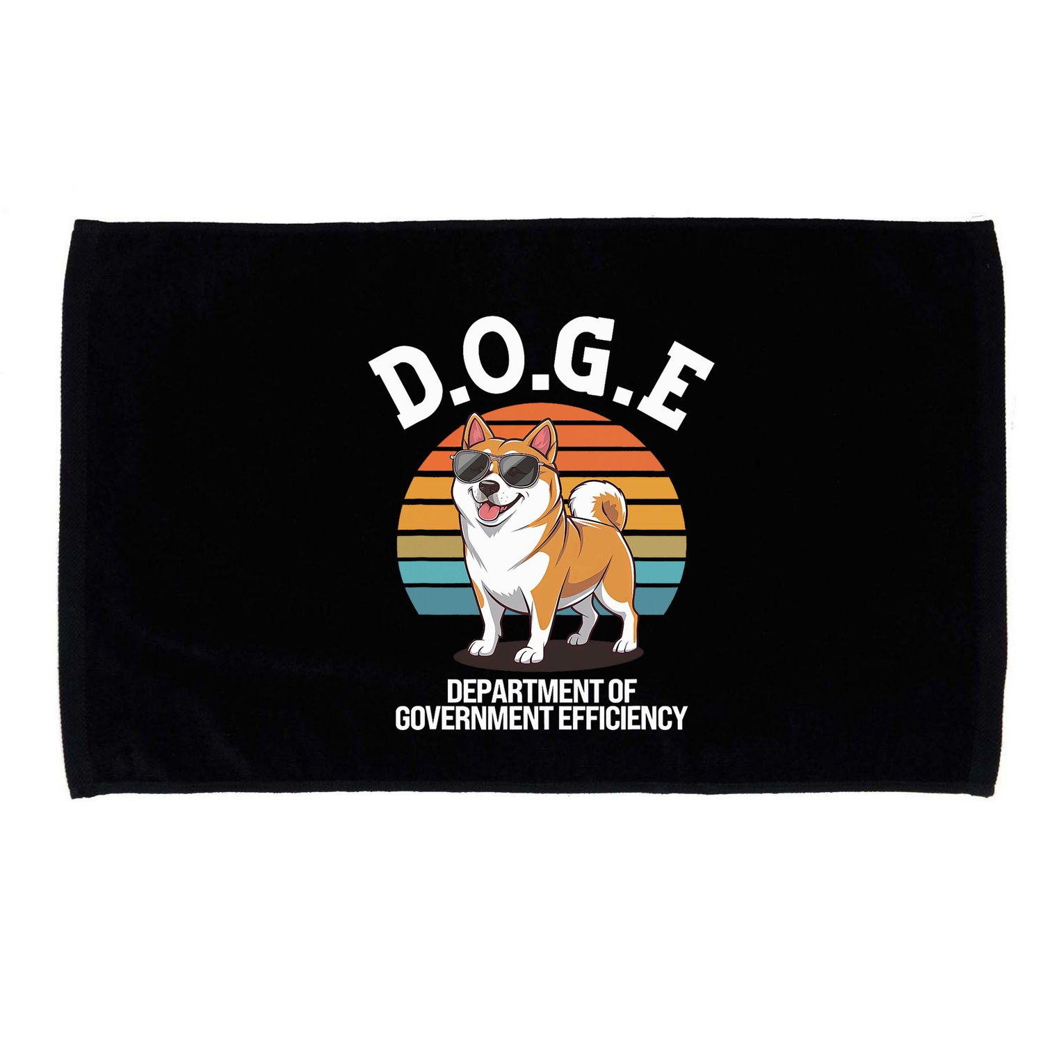Doge Department Of Government Efficiency Cute Shiba Inu Dog Microfiber Hand Towel