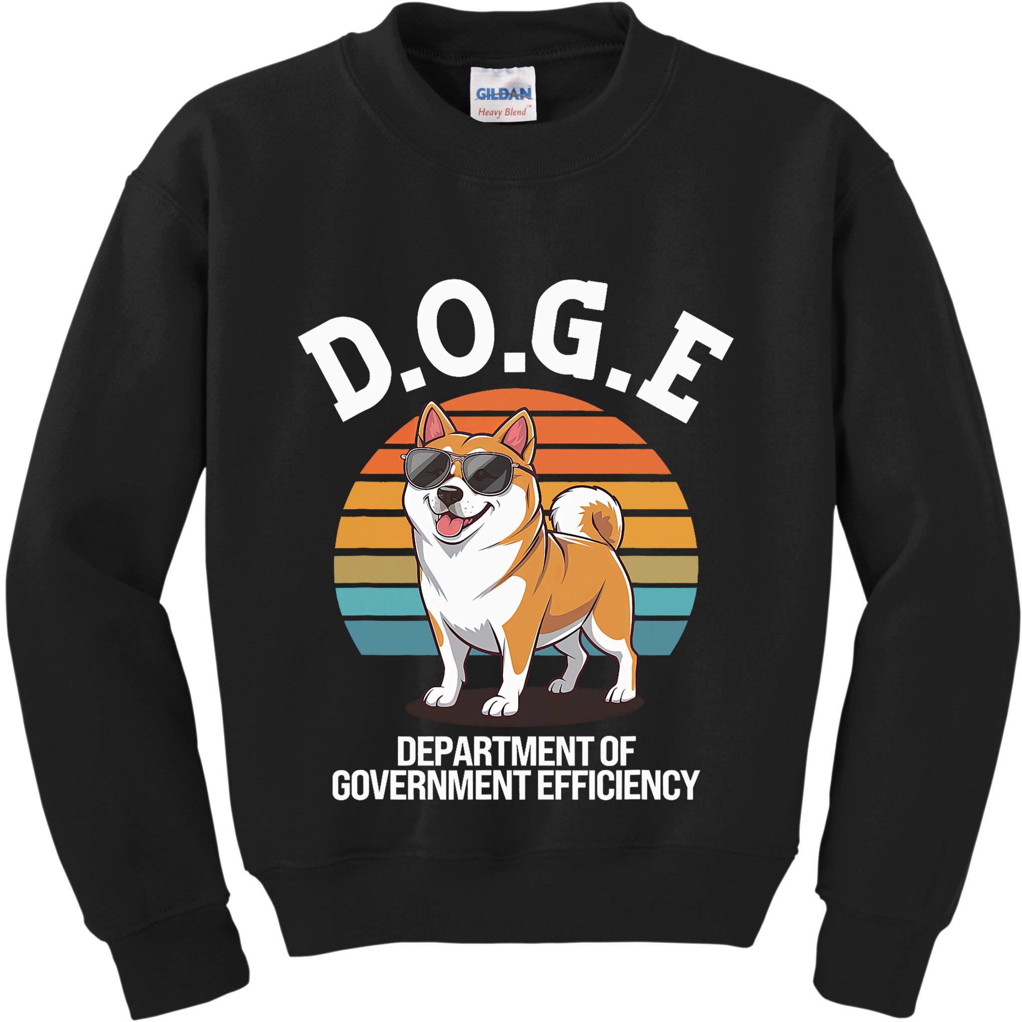 Doge Department Of Government Efficiency Cute Shiba Inu Dog Kids Sweatshirt