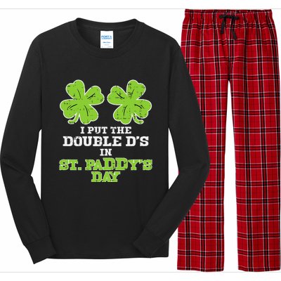 Double Ds On St Paddys Day Shamrock Funny Patricks Long Sleeve Pajama Set