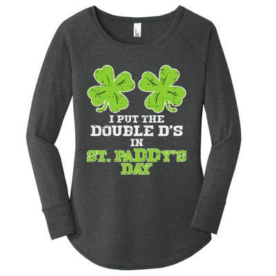 Double Ds On St Paddys Day Shamrock Funny Patricks Women's Perfect Tri Tunic Long Sleeve Shirt