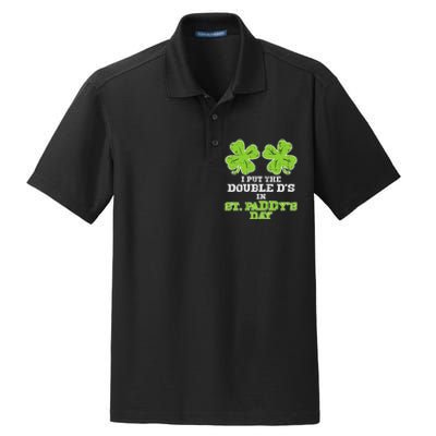 Double Ds On St Paddys Day Shamrock Funny Patricks Dry Zone Grid Polo