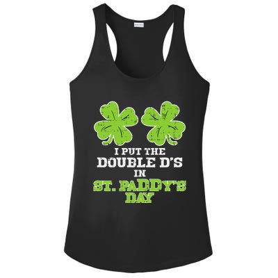 Double Ds On St Paddys Day Shamrock Funny Patricks Ladies PosiCharge Competitor Racerback Tank