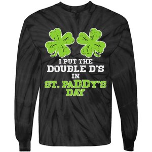 Double Ds On St Paddys Day Shamrock Funny Patricks Tie-Dye Long Sleeve Shirt