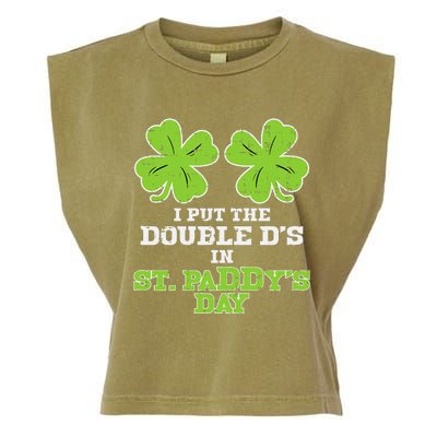 Double Ds On St Paddys Day Shamrock Funny Patricks Garment-Dyed Women's Muscle Tee