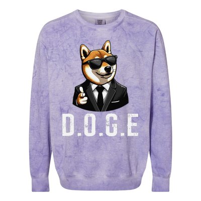 D.O.G.E Department Of Government Efficiency Doge Trump Colorblast Crewneck Sweatshirt