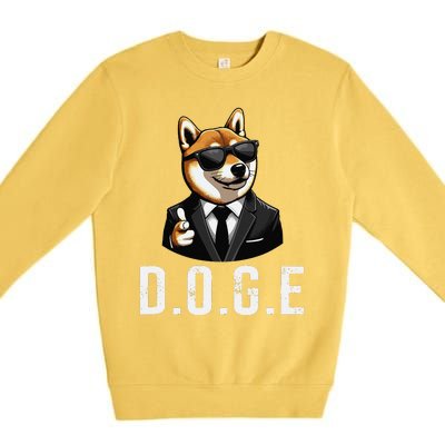 D.O.G.E Department Of Government Efficiency Doge Trump Premium Crewneck Sweatshirt