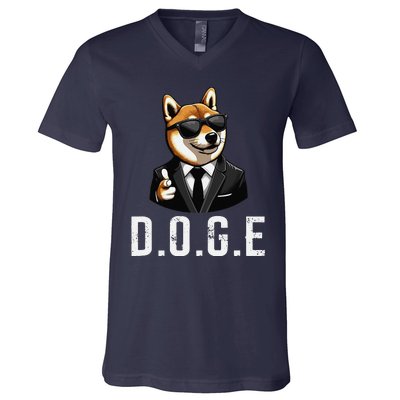 D.O.G.E Department Of Government Efficiency Doge Trump V-Neck T-Shirt