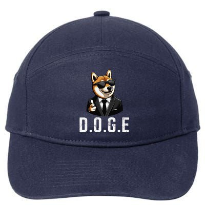 D.O.G.E Department Of Government Efficiency Doge Trump 7-Panel Snapback Hat