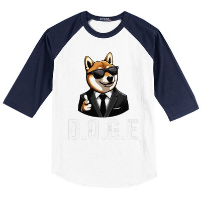 D.O.G.E Department Of Government Efficiency Doge Trump Baseball Sleeve Shirt