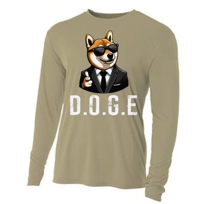 D.O.G.E Department Of Government Efficiency Doge Trump Cooling Performance Long Sleeve Crew