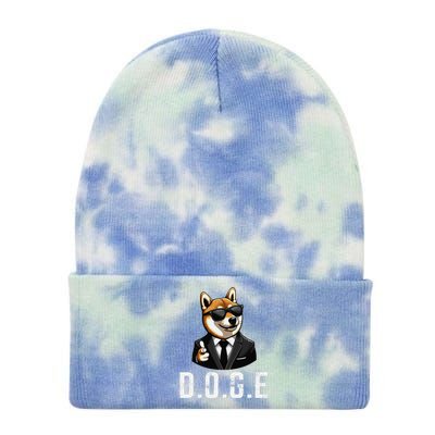 D.O.G.E Department Of Government Efficiency Doge Trump Tie Dye 12in Knit Beanie