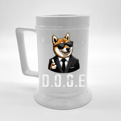 D.O.G.E Department Of Government Efficiency Doge Trump Beer Stein