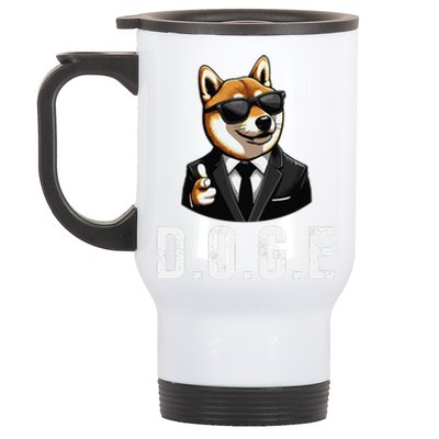 D.O.G.E Department Of Government Efficiency Doge Trump Stainless Steel Travel Mug