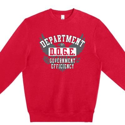 Doge Department Of Government Efficiency Premium Crewneck Sweatshirt