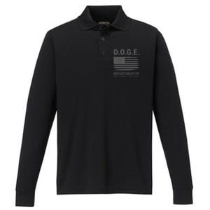 Doge Department Of Government Efficiency Gift Performance Long Sleeve Polo