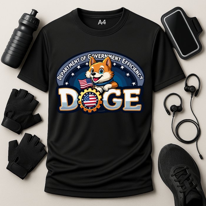 Doge Department Of Government Efficiency Cooling Performance Crew T-Shirt